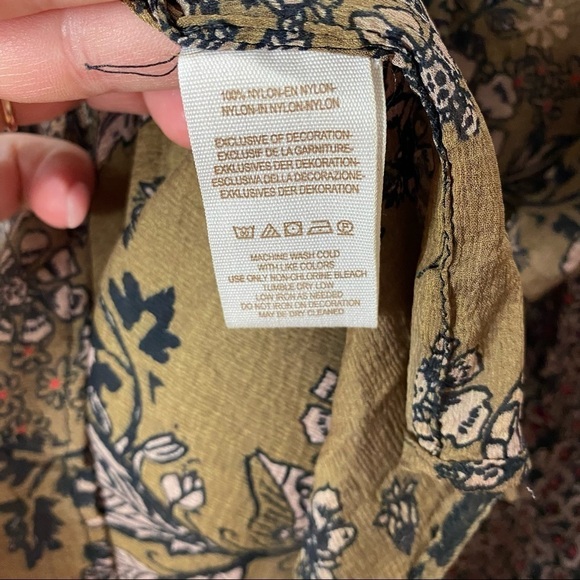 Free People Hendrix Floral Blouse Boho Tunic Sz S - Picture 7 of 12